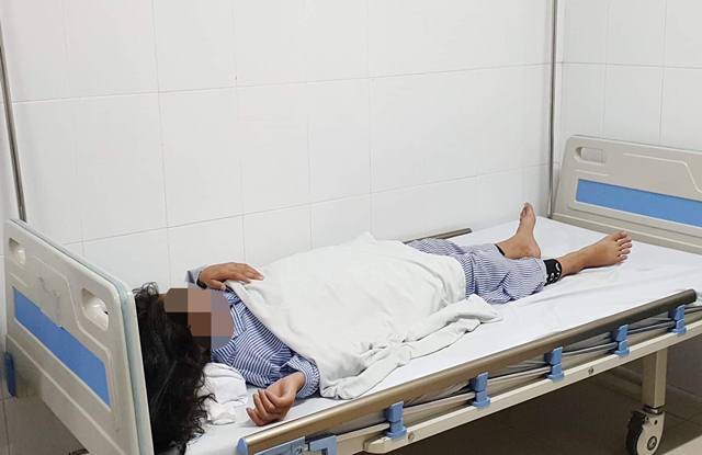 Bệnh nhân đang được điều trị tại Bệnh viện Da liễu Trung ương