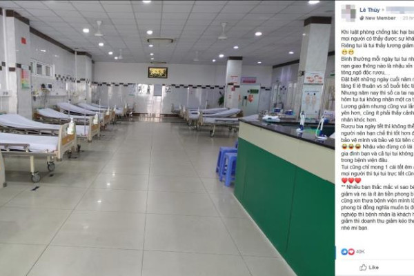 Lương giảm, bác sĩ vẫn vui mừng khoe bệnh viện vắng hoe