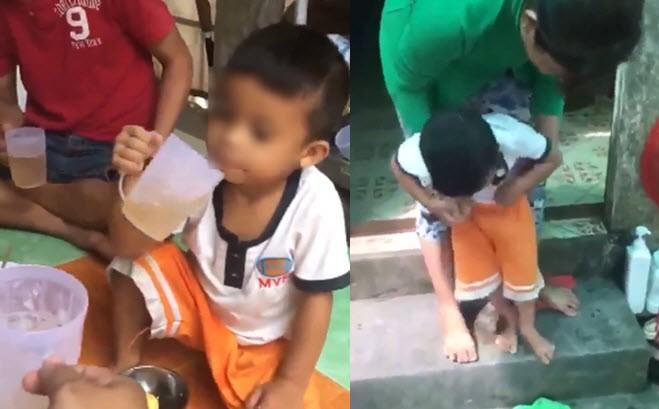 3 thanh niên ép bé trai uống bia ói đến mật vàng, đi qua cầu nguy hiểm còn khoe clip