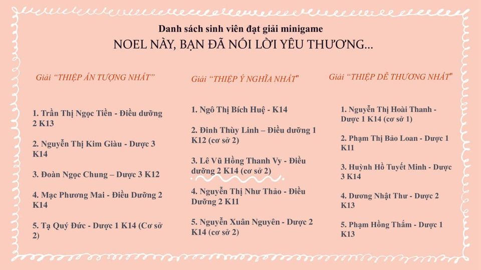 Trường Cao đẳng Y Dược Sài Gòn tổ chức mini game noel 2021