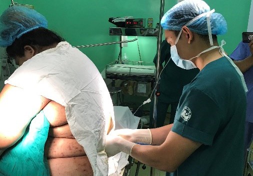 Sản phụ H. được theo dõi sát quá trình chuyển dạ