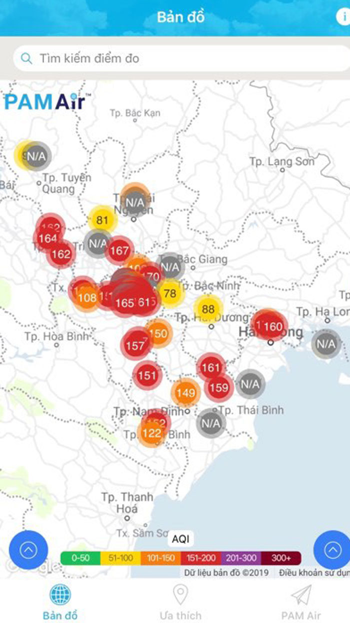 Ô nhiễm không khí khắp các tỉnh đồng bằng Bắc Bộ sáng 17/9