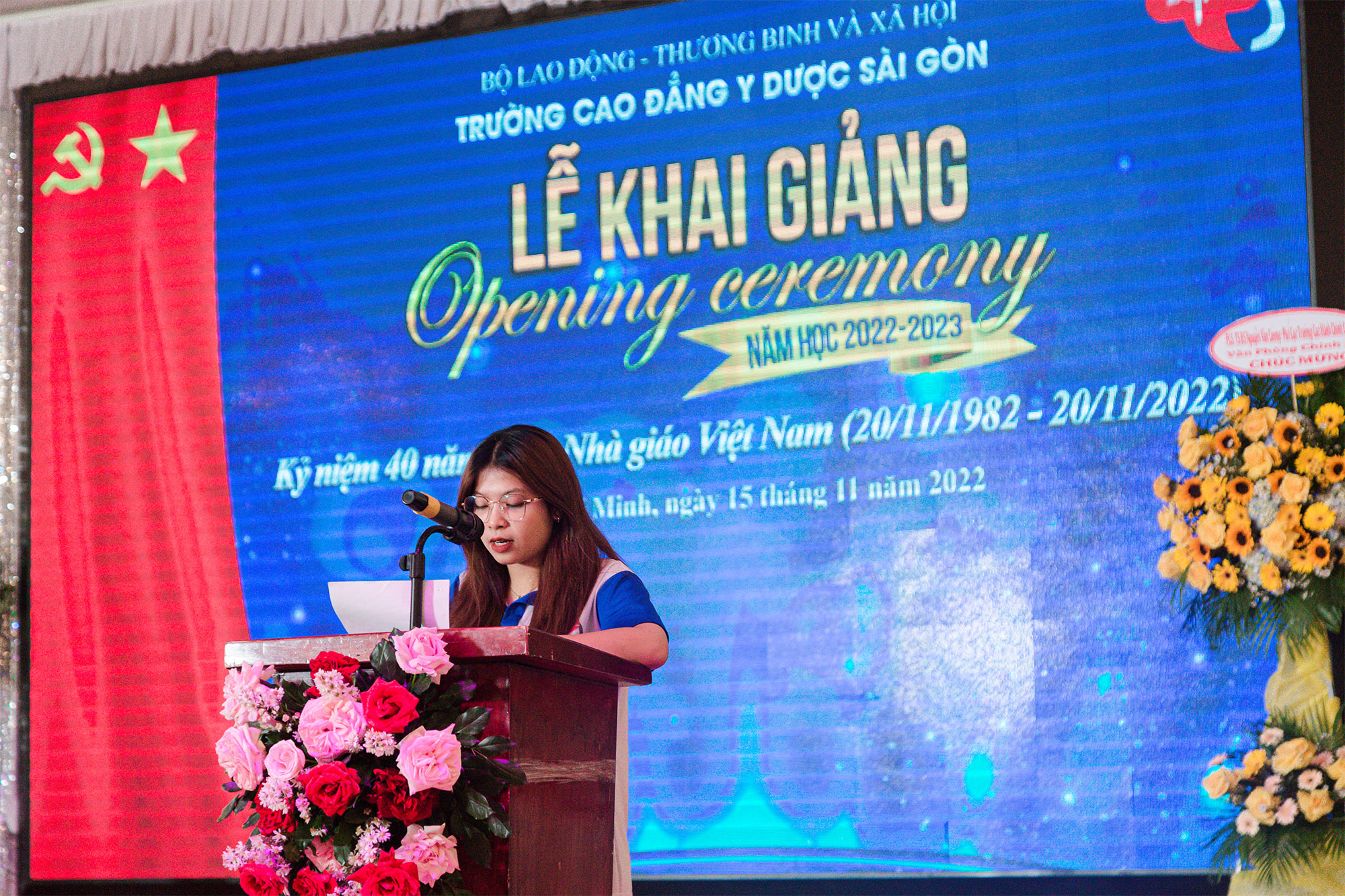 Tân sinh viên trường Cao đẳng Y Dược Sài gòn phát biểu cảm nghĩ