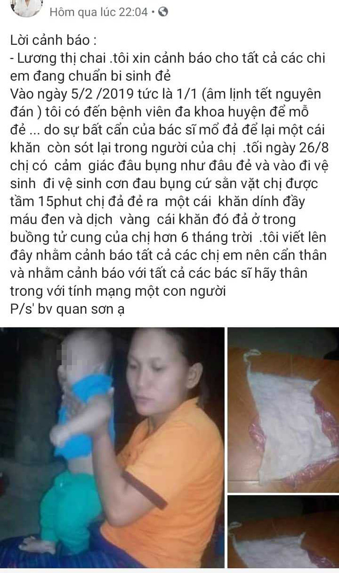 Hai mẹ con chị Lương Thị Chai được chủ t&agrave;i khoản đăng tải l&ecirc;n facebook