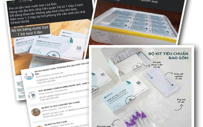 Tràn lan kit xét nghiệm nước bọt không phép