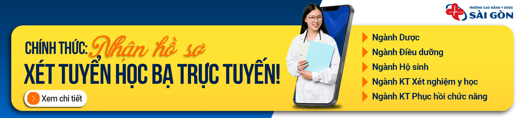 Chính thức nhận hồ sơ xét tuyển vào Trường Cao đẳng Y Dược Sài Gòn