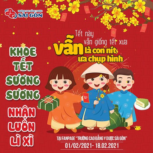 Trường Cao đẳng Y Dược Sài Gòn tổ chức Minigame "Khoe tết sương sương – Nhận ngay lì xì" chào xuân 2021