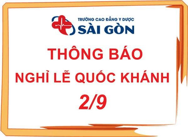 Lịch nghỉ lễ Quốc khánh 02/09/2020 trường CĐ Y Dược Sài Gòn