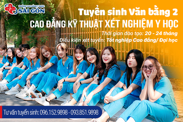 Tuyển sinh Văn bằng 2 ngành Cao đẳng Xét nghiệm năm 2025